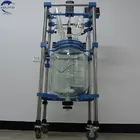 150L Chemical Laboratory borosilicate Double Layer Stirred  jacketed glass reactor vessel | double jacket reactor