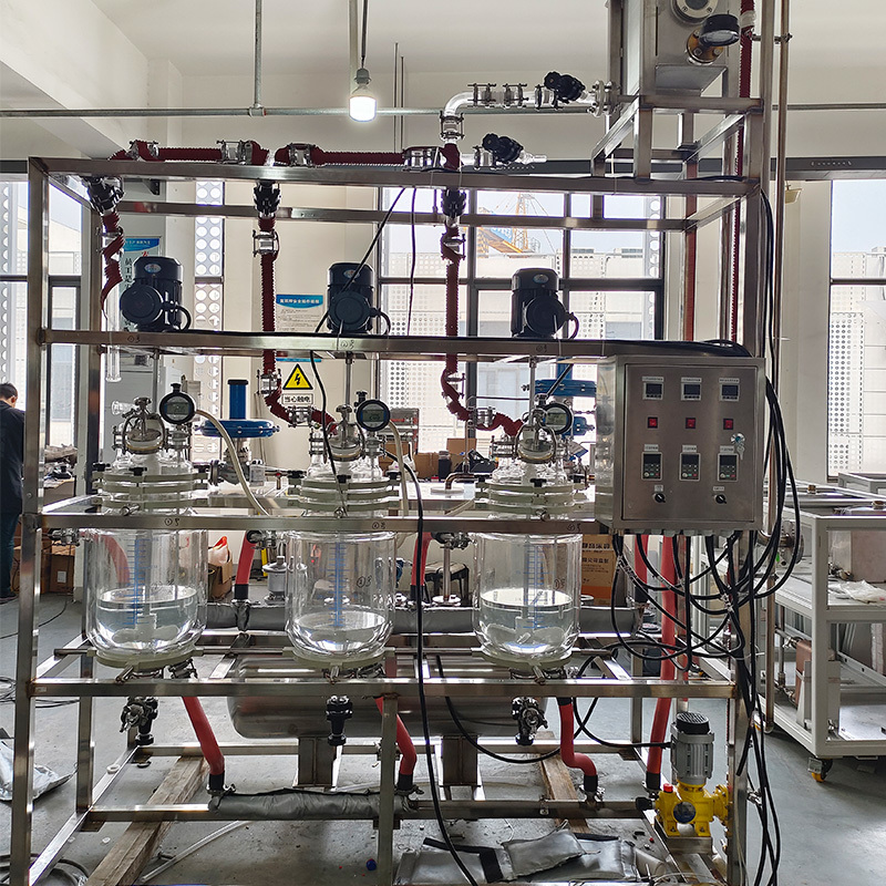 Laboratory Glass vacuum distillation packed column apparatus