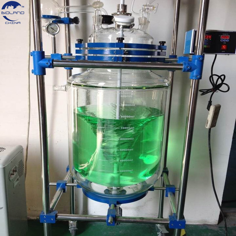 50L 100L Chemical Bioreactor Glass jacketed Crystallization Reactor