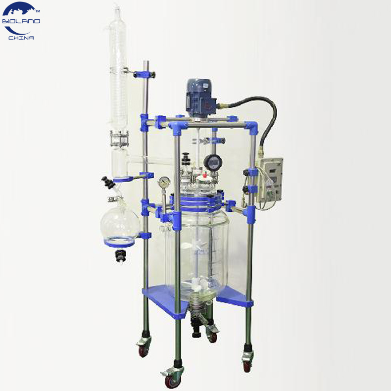 cylindrical glass reactor