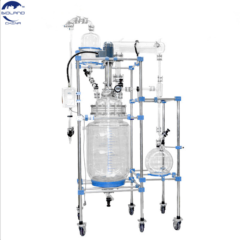 Glass fractional distillation column reactor of nitric acid